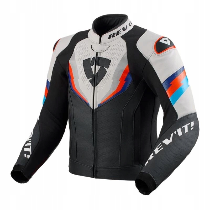 Kožená motocyklová bunda Revit Quantum 3 Black/light Grey čierna, šedá