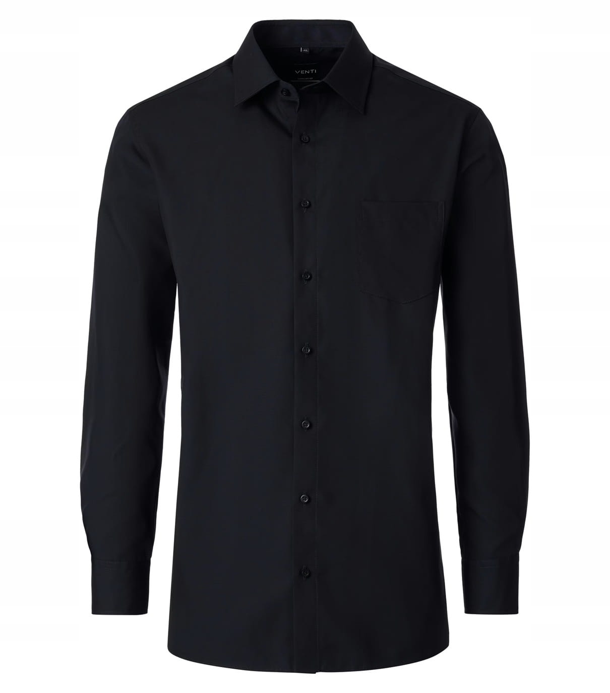 Velká Pánská Košile Hladká Business Černá Venti Velikost 56