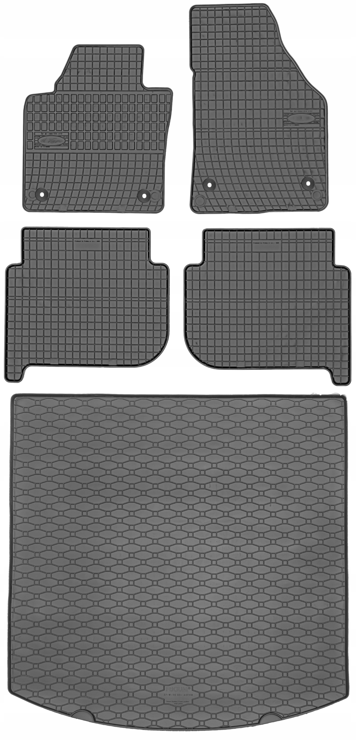 Volkswagen Touran I Minivan od 2010-2015. Sada Koberce rohož do kufra