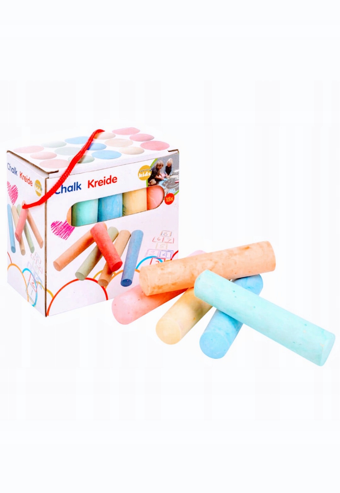 KREDA CHODNIKOWA KOLOROWA GRUBA W KARTONIKU KOLORY 15 szt. Kod producenta AK01