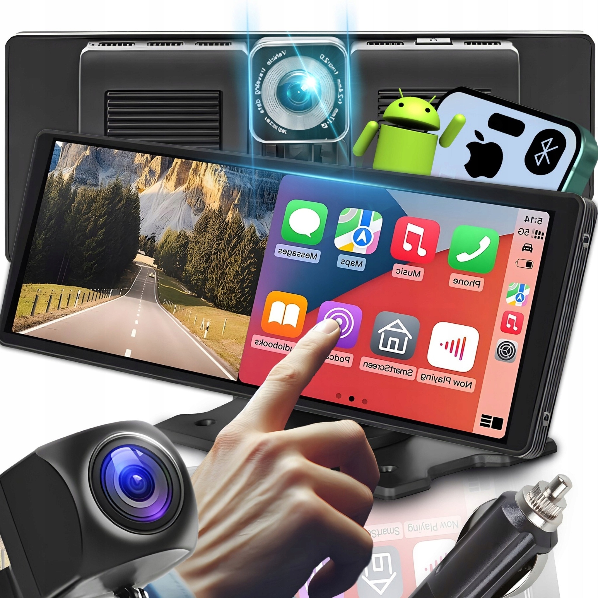 Rádio Multimediálna Stanica Auto Carplay Android Auto Cúvacia Kamera