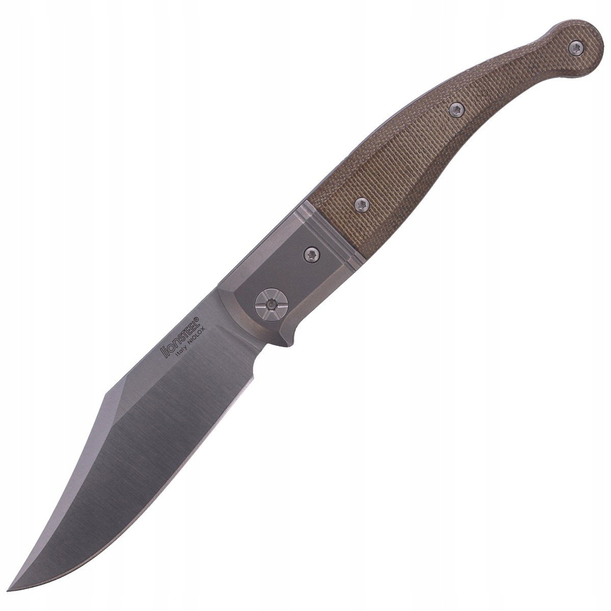 Nóż składany LionSteel Gitano Green Canvas, Satin Blade (GT01 Cvg)