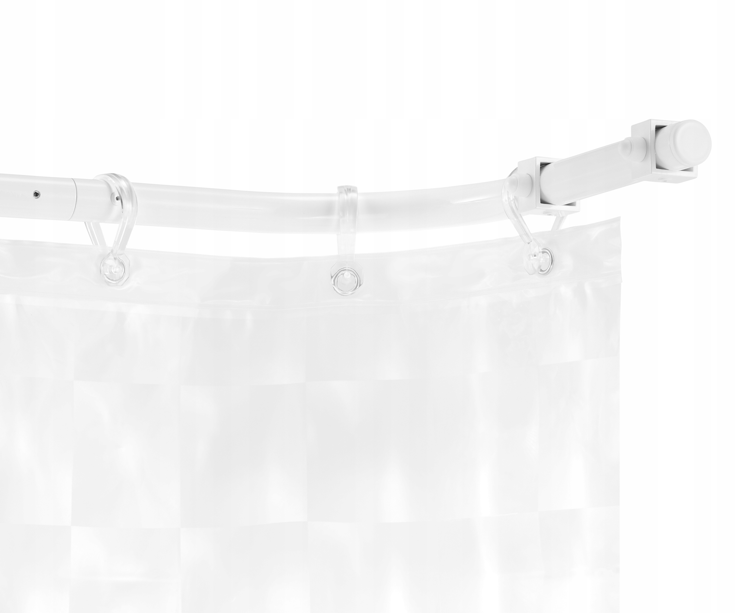 DRĄŻEK DO ZASŁONY PRYSZNICOWEJ KĄTOWY 70X110X70 Długość 70-110 cm