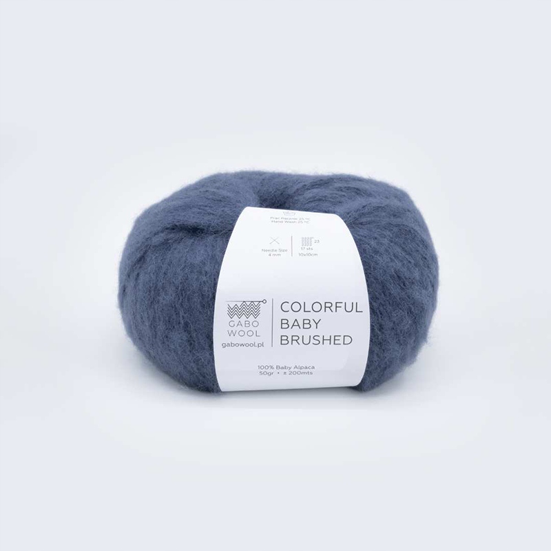 Włóczka Gabo Wool Colorful Baby Brushed 7304 szaro-niebieski