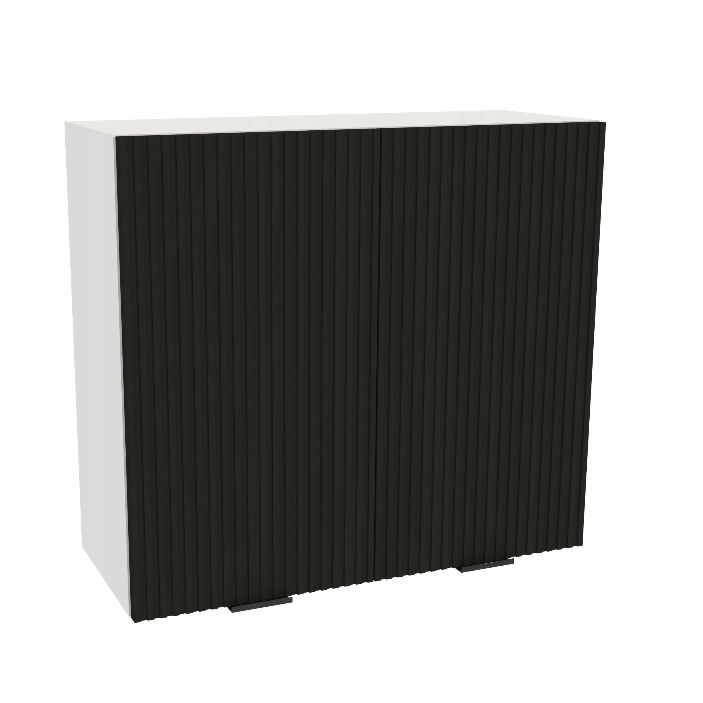 Horní kuchyňská skříňka 80/72 Vigo korpus Bílá přední strana Ryfla Černá Mat