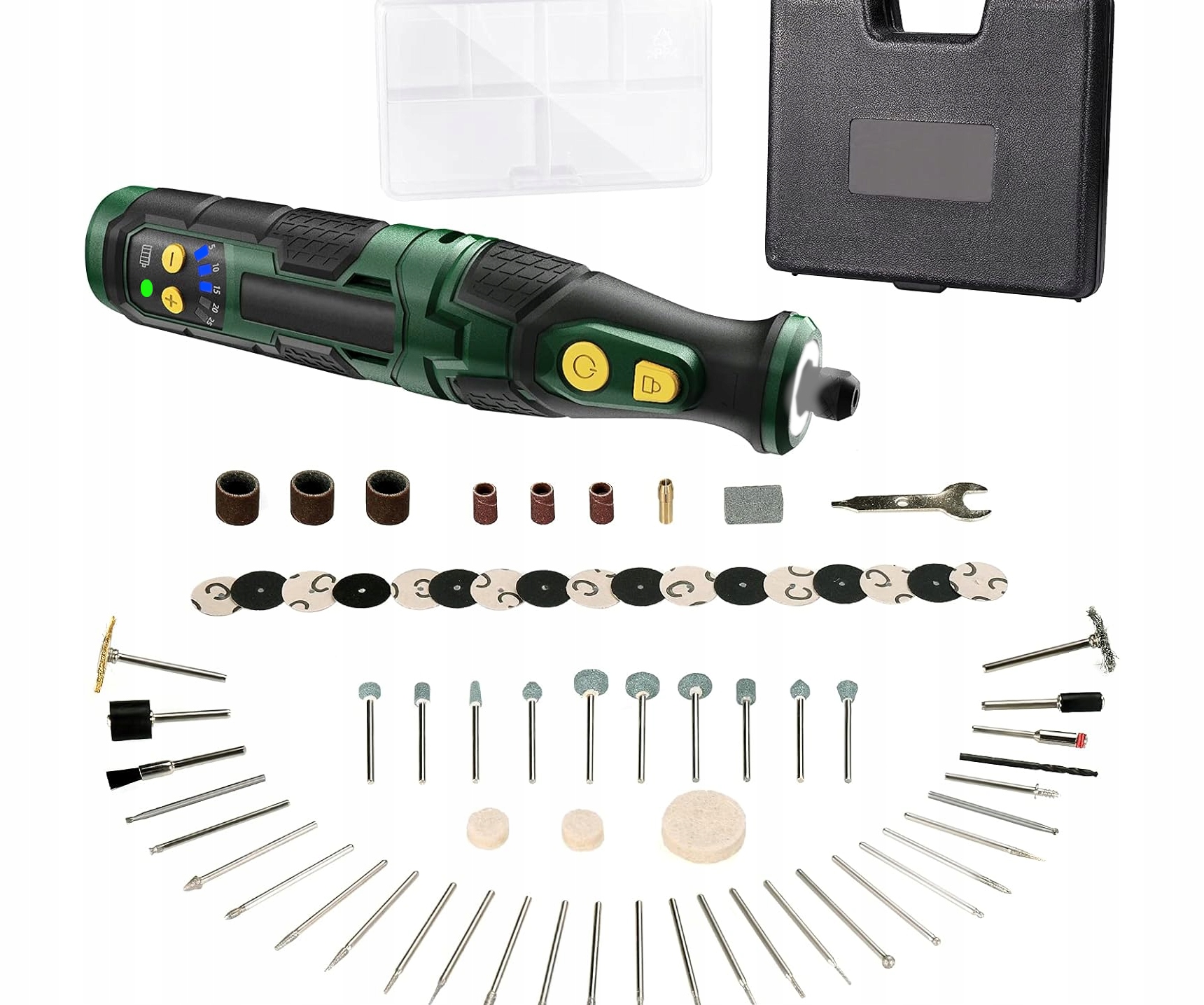 Szlifierka Wielofunkcyjna Gawerka Precyzyjna Polerka 7,2V Osprzęt zasilacz