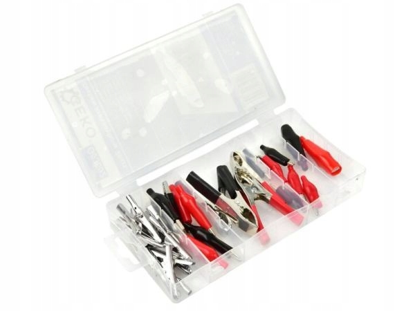 ZESTAW KROKODYLKÓW ELEKTRYCZNYCH 28SZT. WG03602 Marka Geko