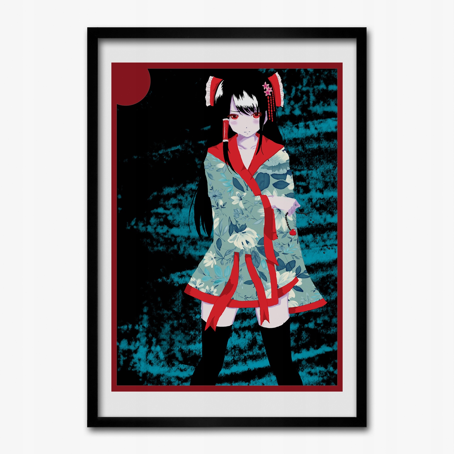 Obraz v ráme na stenu Dievčatko kimono 70x100