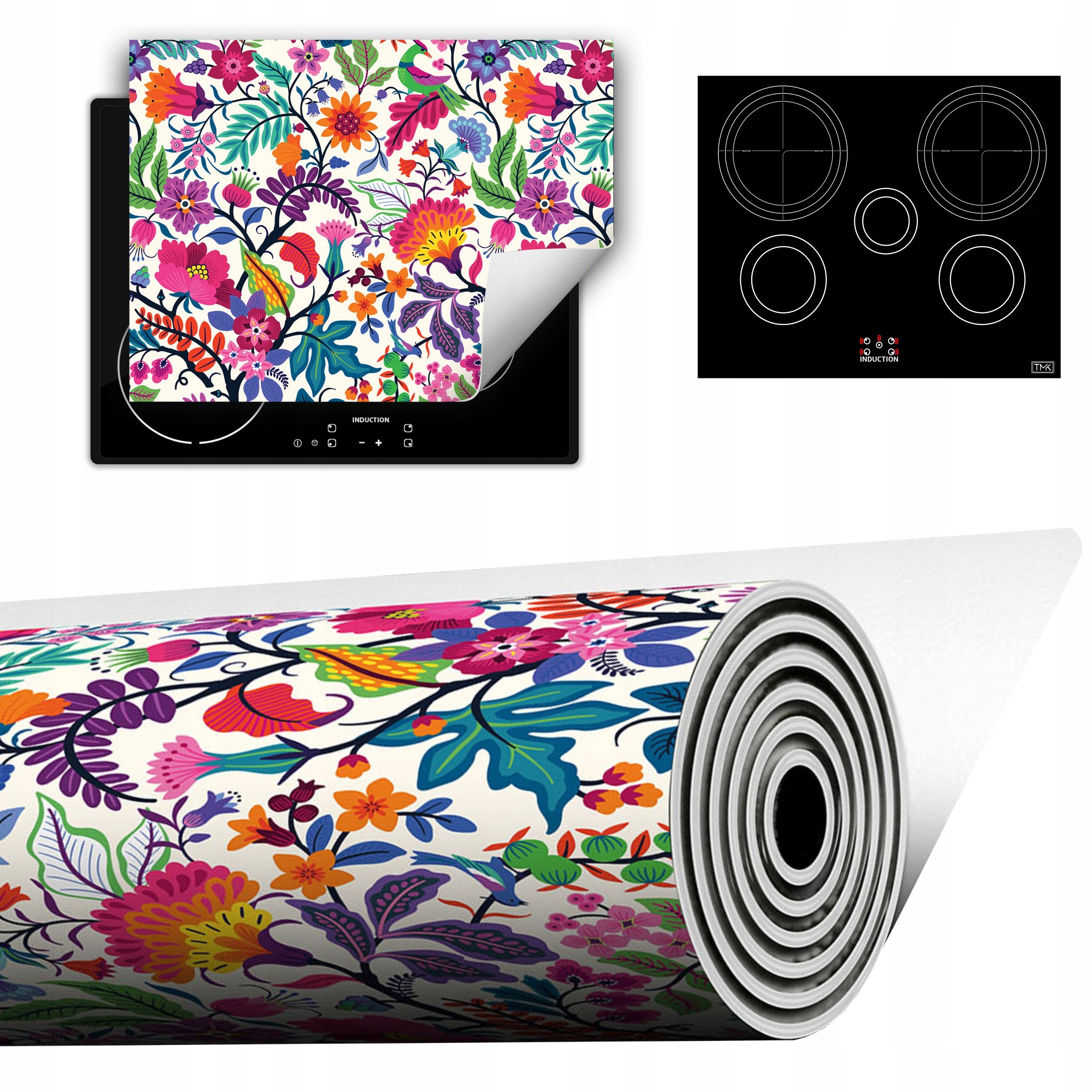 Vinylová Podložka Do Kuchyně Více Místa 70x52 barevná květiny