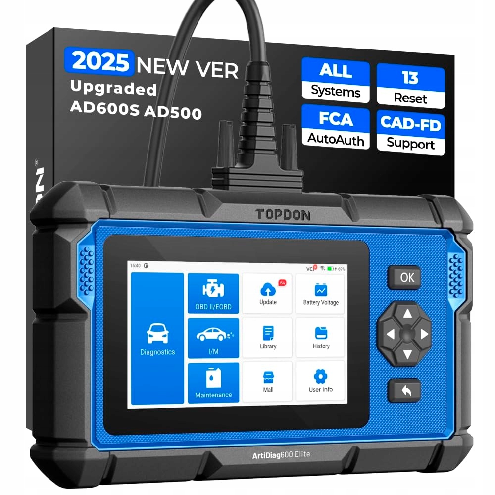 Topdon ArtiDiag600 Elite OBD2 diagnostické zariadenie 2025