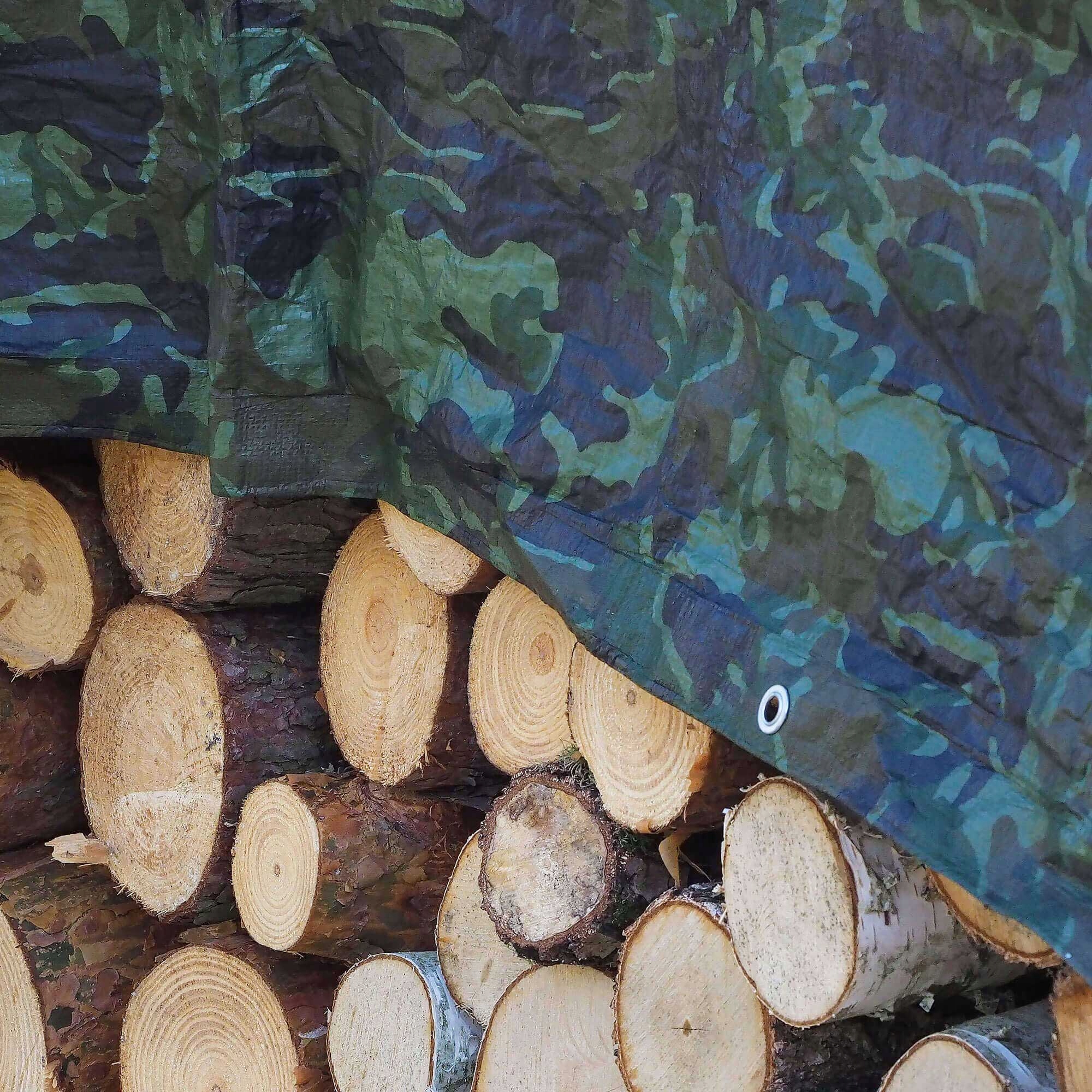 PLANDEKA WOJSKOWA 20m² (2x10m) 80g. MORO OCHRONNA KAMUFLARZ Szerokość 10 m