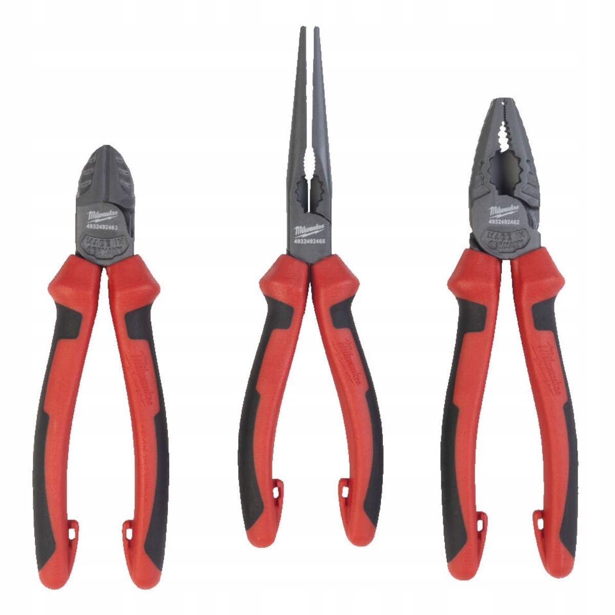 Milwaukee Súprava klieští: kombinované 180mm, bočné 160mm, predĺžené 205mm