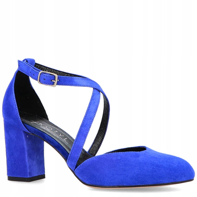 Kožené lodičky Kotyl 7075 Modré 36