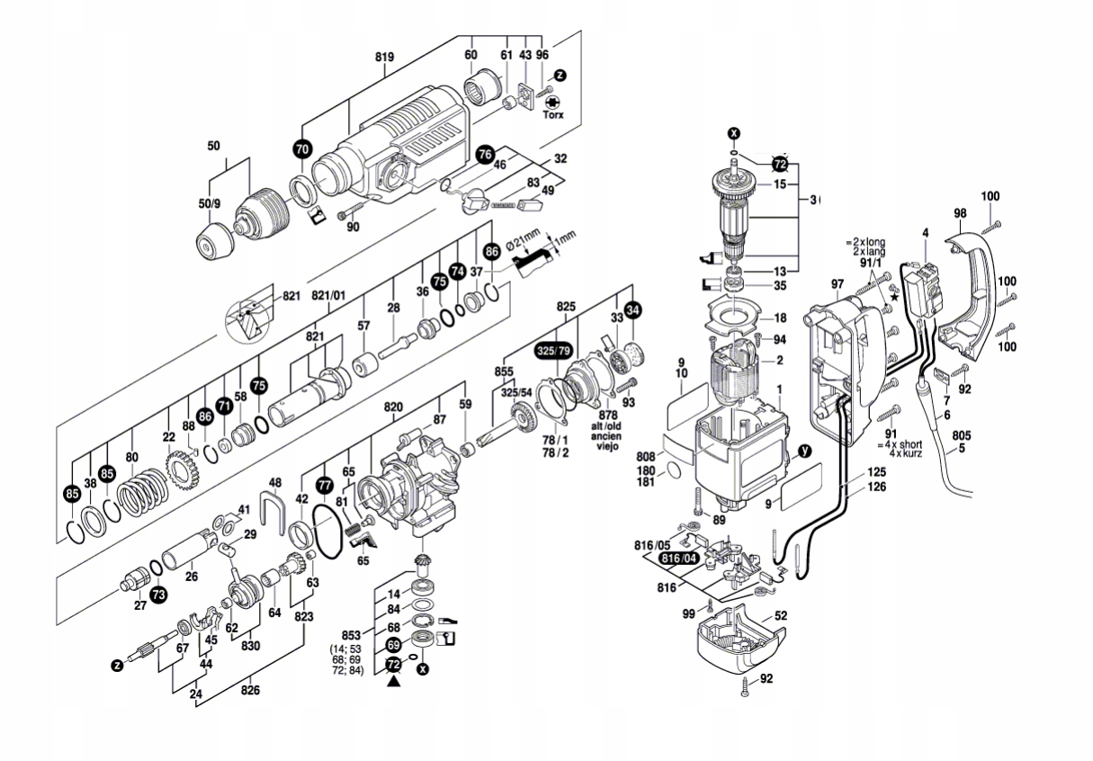 Pierścień Bosch do MŁOT UDAROWO-OBROTOWY PBH i GBH Rodzaj pierścien