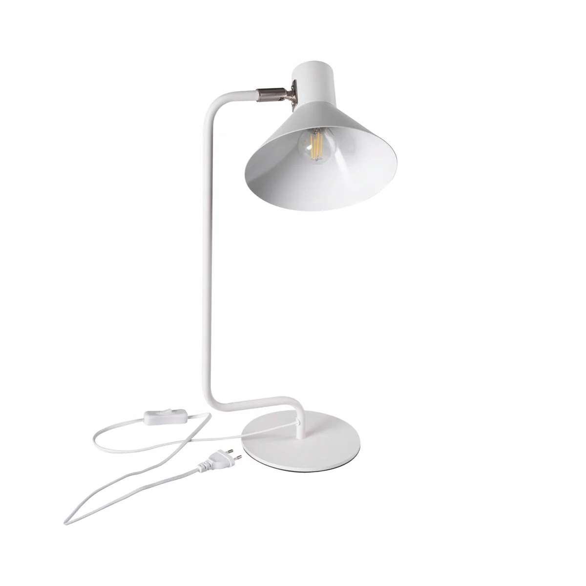 Stolní lampa bílá podlouhlá 50 cm kovová, moderní Kanlux