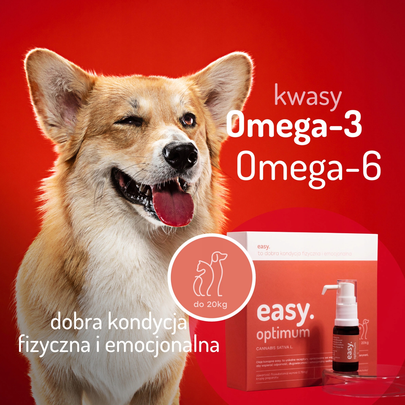 Easy. Konopný olej pro psy a kočky Optimum nad 20 kg