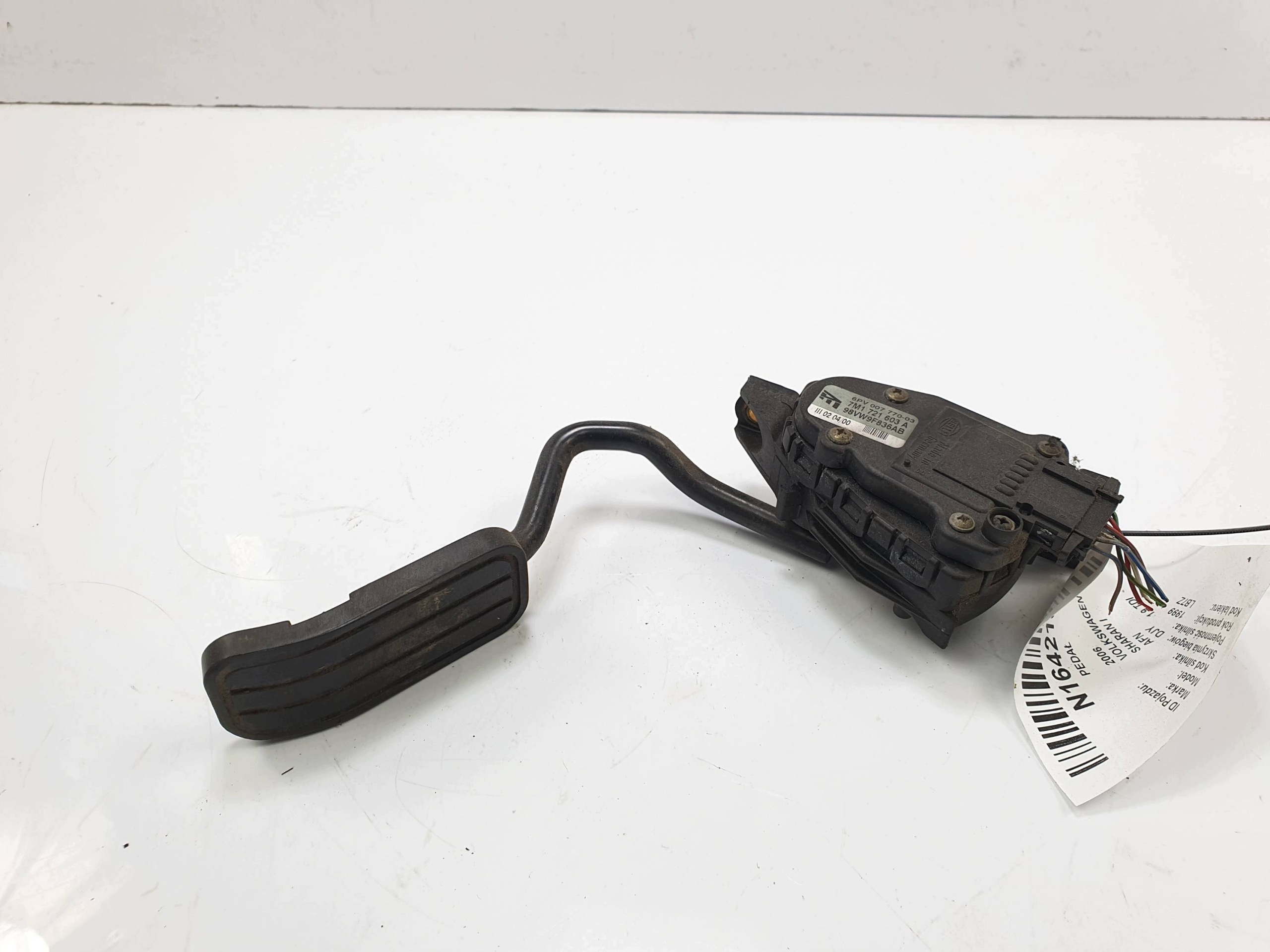 PEDAL 7M1721603A VOLKSWAGEN SHARAN and 1999
