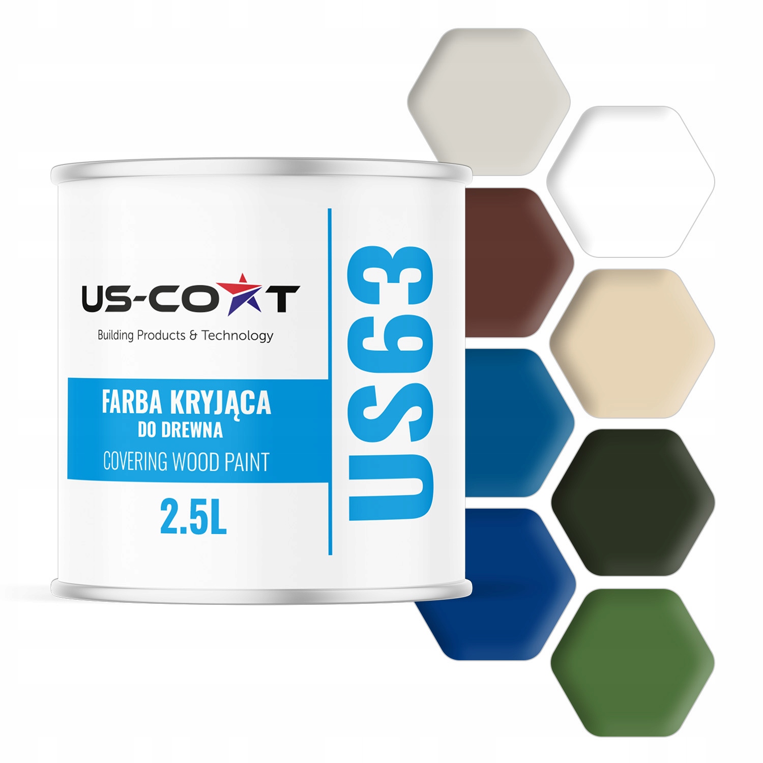 Farba Do Drewna Na Zewnątrz Drzwi Okien Renowacji 2.5L Trwała