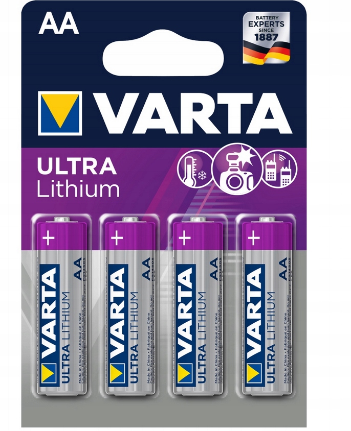 4x bateria litowa AA R6 Varta 1.5V L91 B4