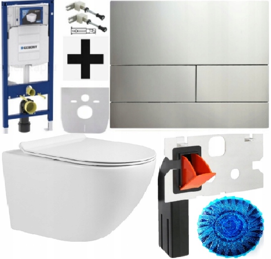 Wc rošt Geberit Duofix UP320 miska doska tlačidlo Stal T2 Chrom Fresh