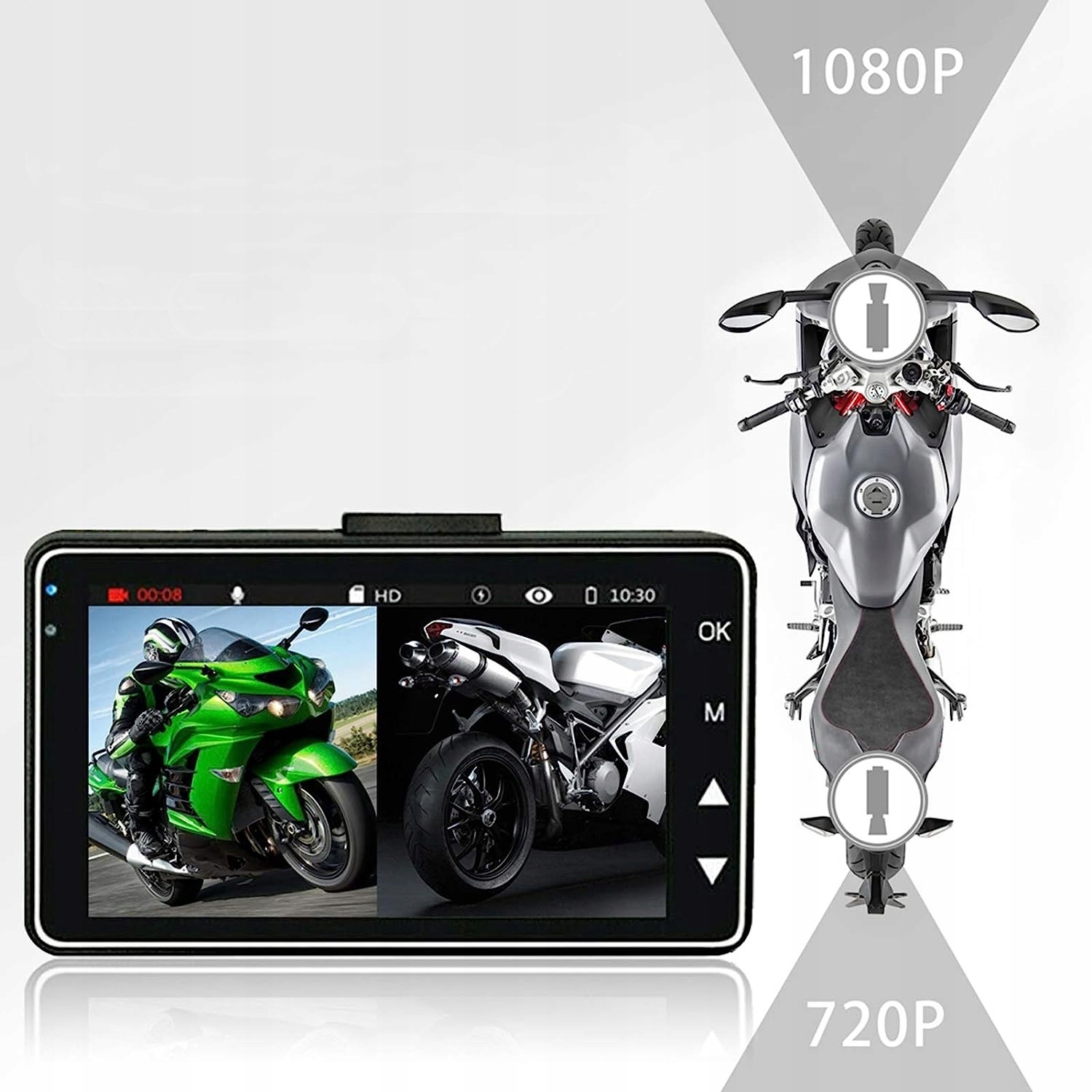 Wideorejestrator Motocyklowy 2 Kamery FULL HD Marka inny