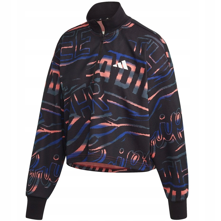 

Bluza damska adidas W Ur Halfzip czarno-niebiesko-