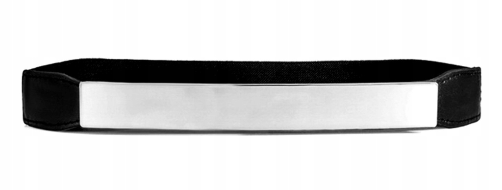 

Wąski Srebrny pasek Blacha Mirror Belt 15 x 2 cm