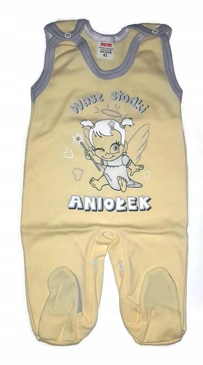 ŚPIOSZKI bawełniane! Śmieszne napisy! Rozm. 62! Rozmiar (new) 62 (57 - 62 cm)