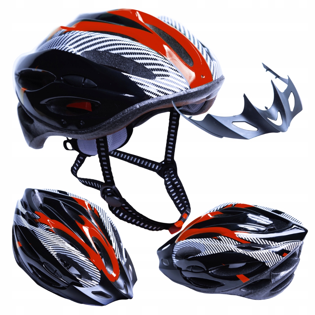Kask na Rower z Daszkiem Rowerowy Szosowy Mtb Regulowany 54-62 cm Rolki