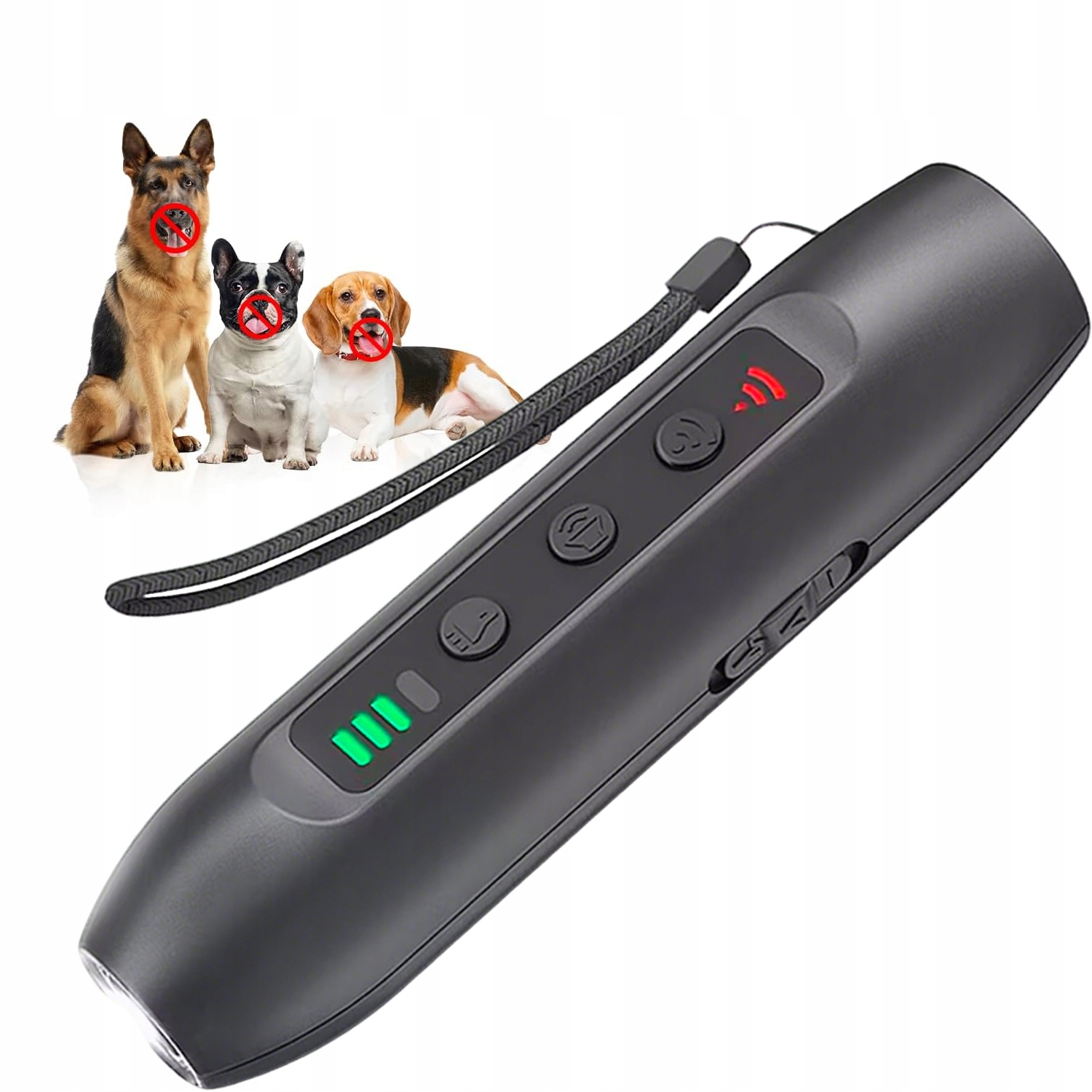 Levně Ultrazvukový Odpuzovač Psů Led Protištěkač Treser Usb