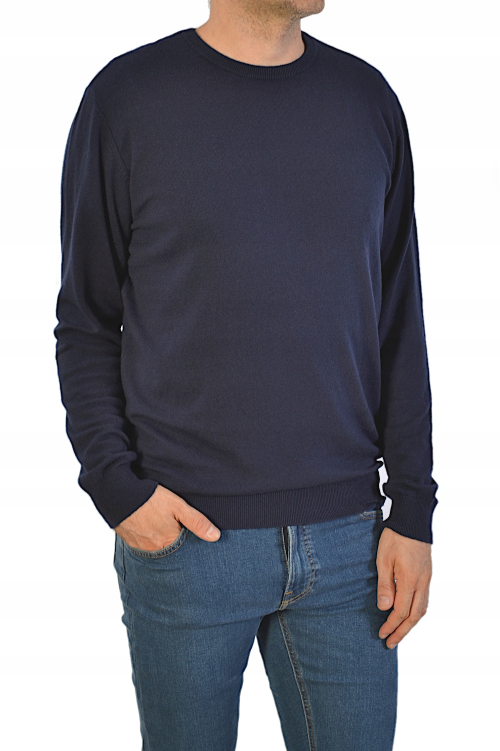 Wrangler Crew Neck Knit Navy Svetr Tmavě Modrý L
