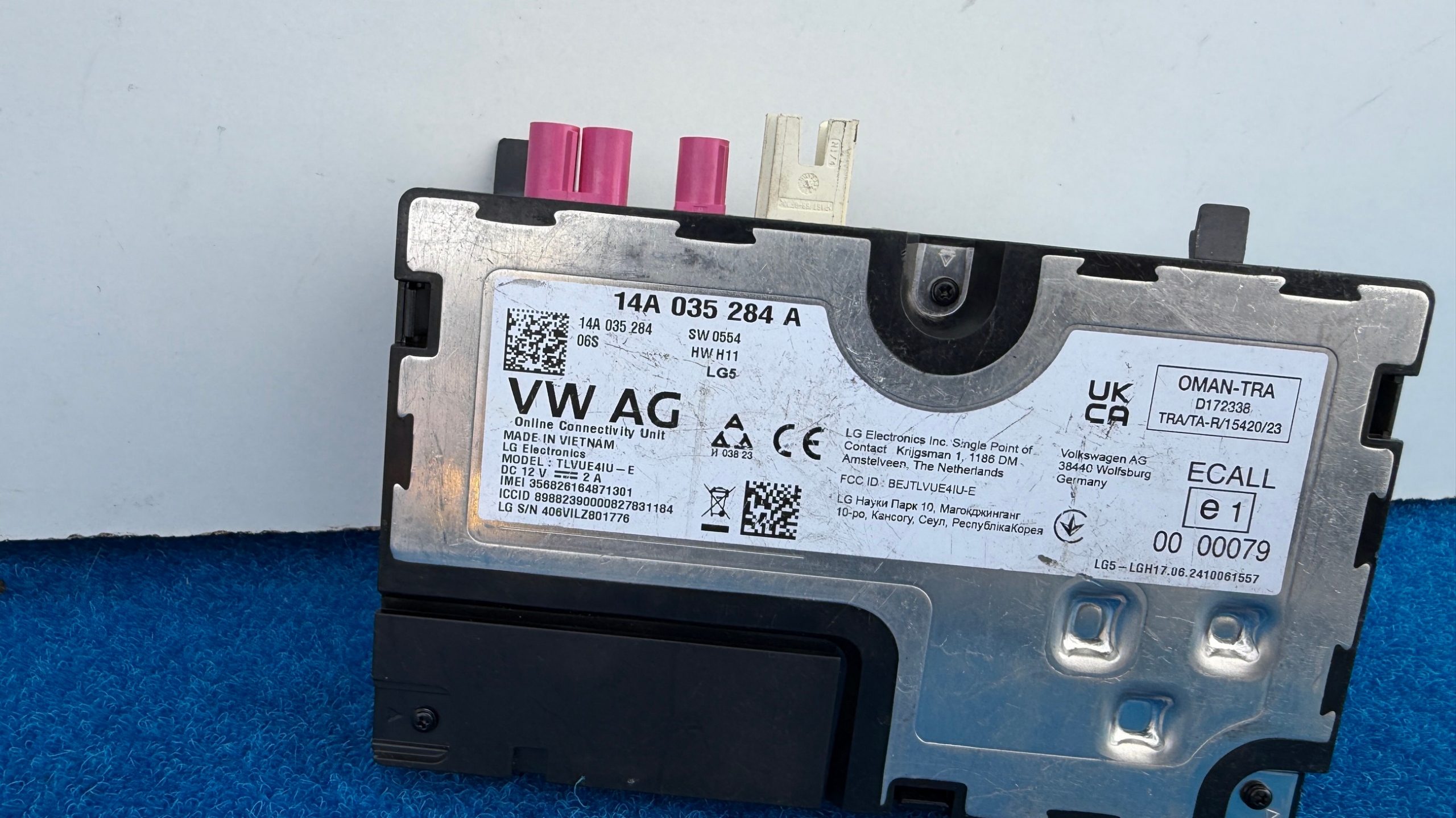 module control unit ONLINE SOS VW ID.7 AUDI Q4 CUPRA BORN 14A035284A K142/43LQ