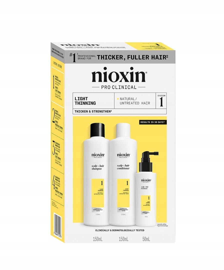 Nioxin System 1 Zestaw Do Wł. Naturalnych Nie Farbowanych Z Lekkim Przerzed