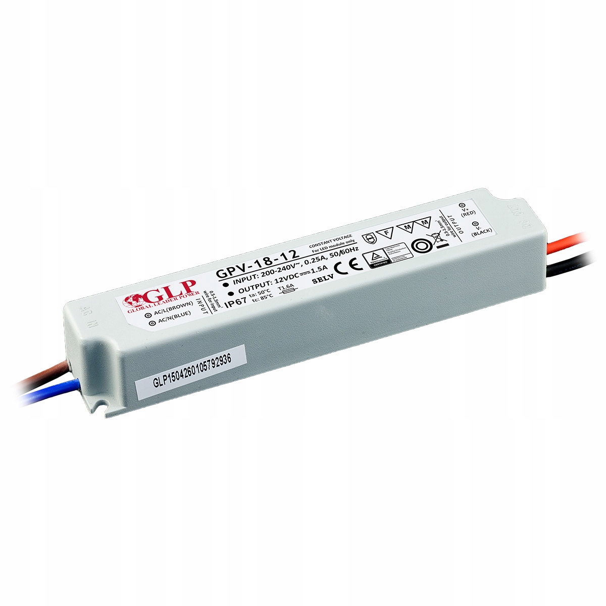 

Zasilacz Glp Hermetyczny IP67 18W 12V DC 1,5A Led