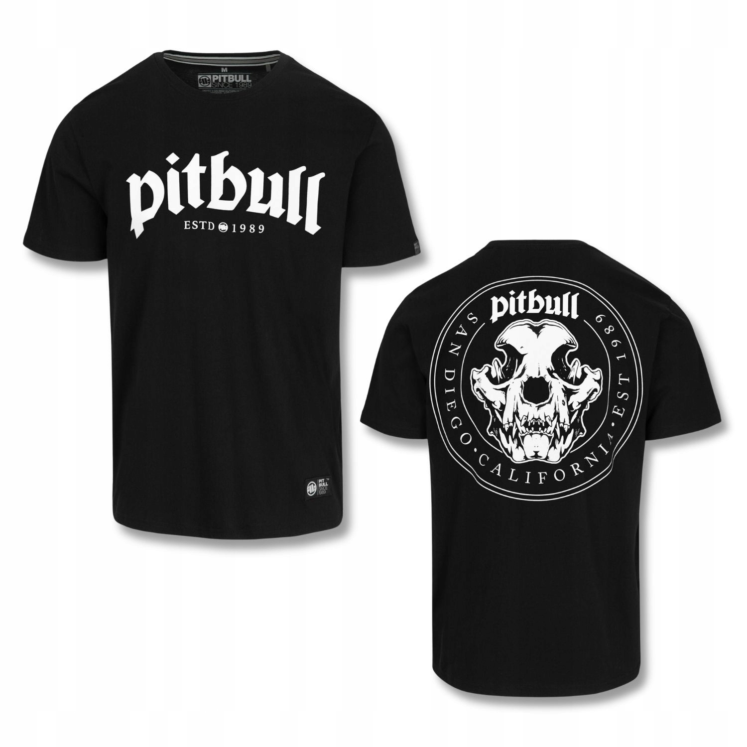 Męska Koszulka Pitbull O'side Skull duży print na plecach T-Shirt