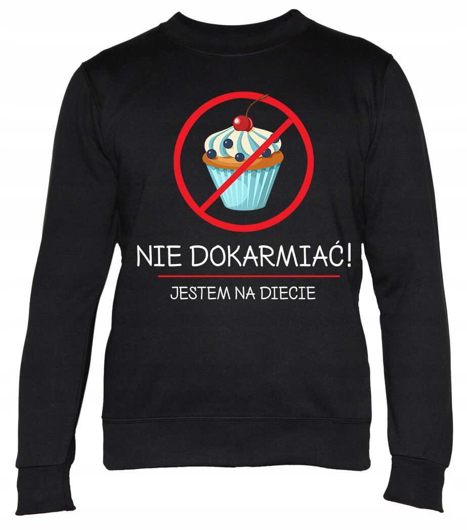 Dámská Mikina I'm on a Diet, velikost 3XL, černá, Dárek Pro Ni , pro něj