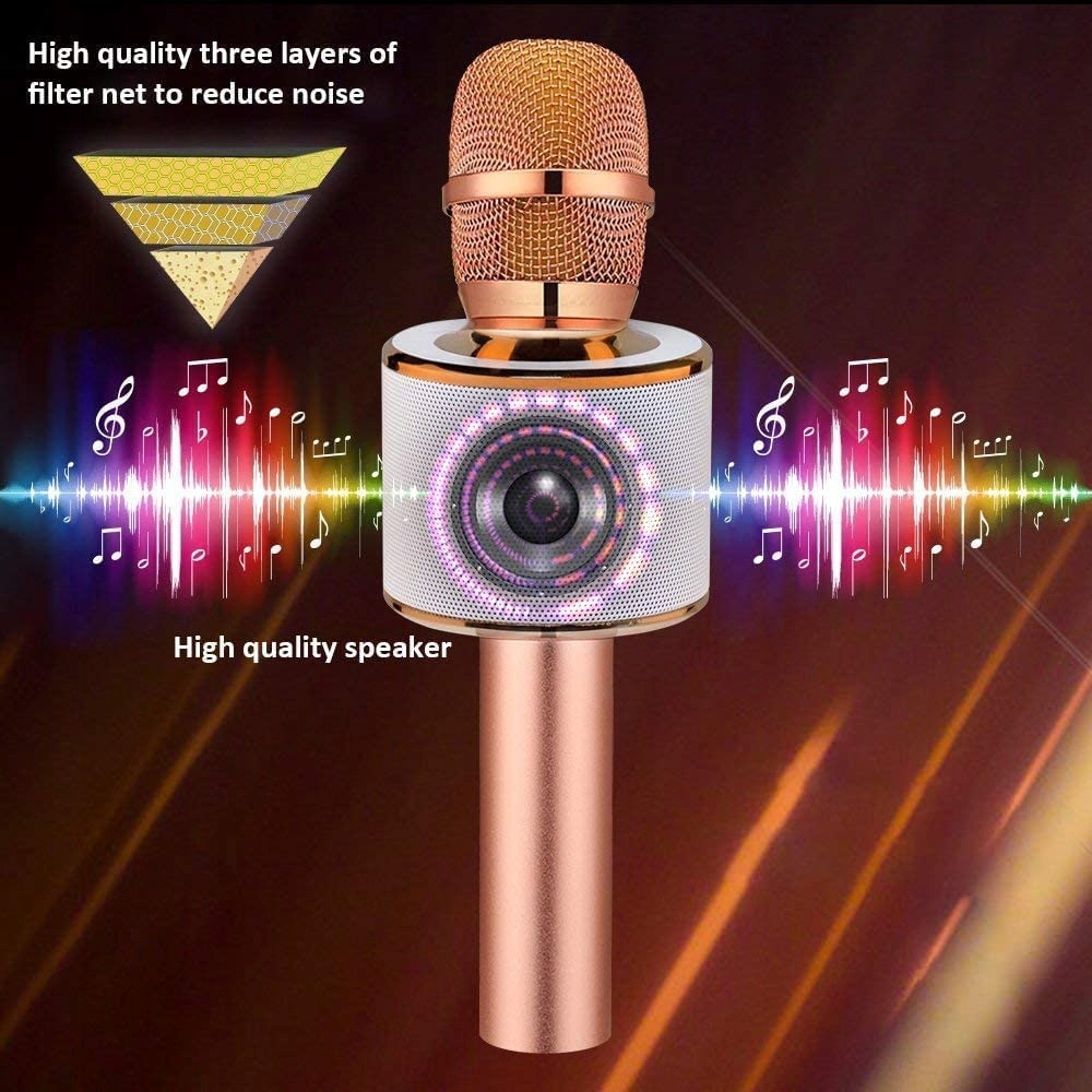 BONAOK Mikrofon Karaoke Bluetooth Dla Dzieci Bezprzewodowy Z Głośnikiem — miniatura 6