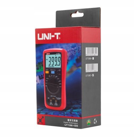 UNI-T UT136C+ Miernik MULTIMETR AUTOMAT hFE temp Waga produktu z opakowaniem jednostkowym 1.5 kg