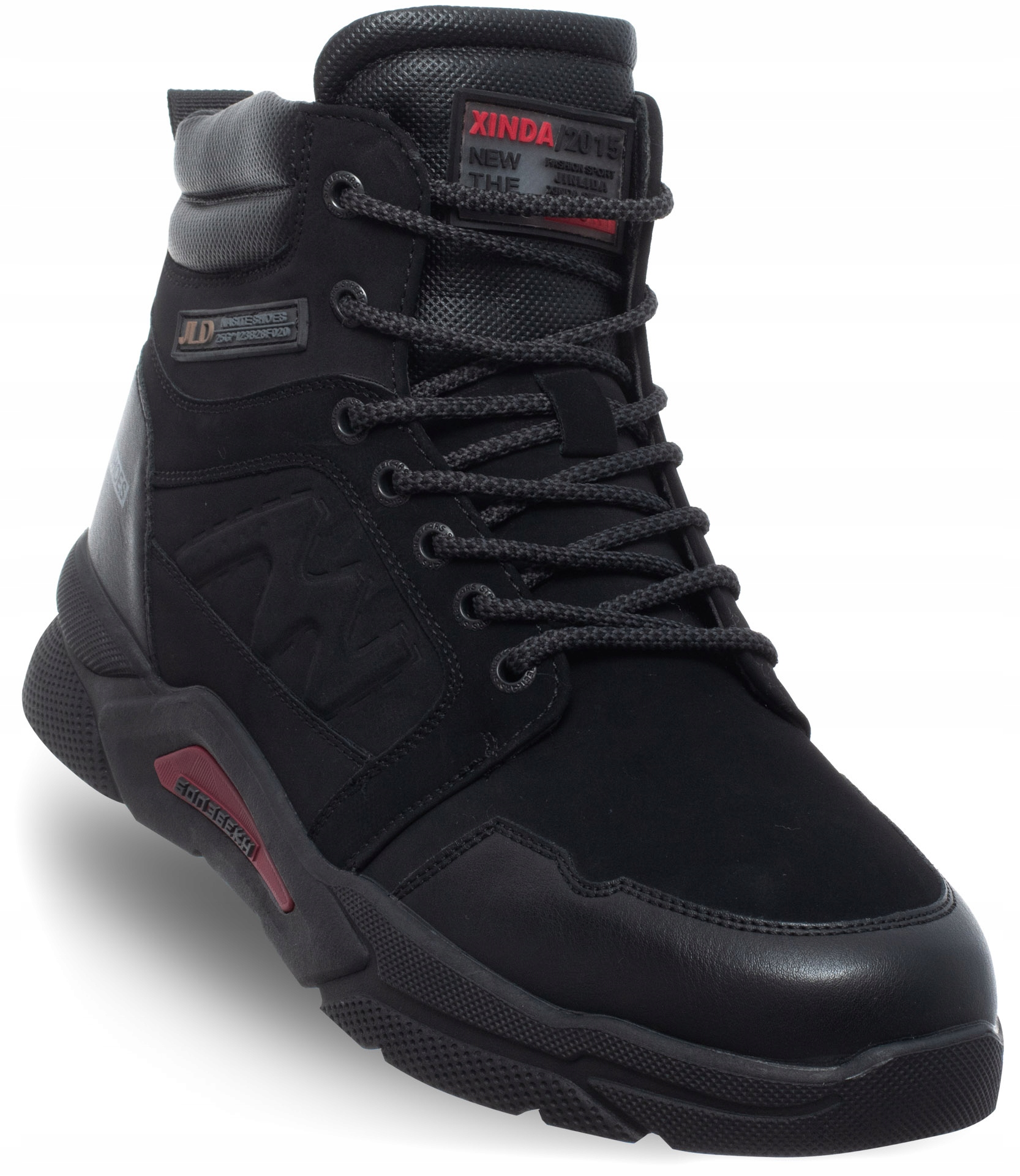 Pánské zimní trekové boty na zip, pohodlné, černé, zip na zimu