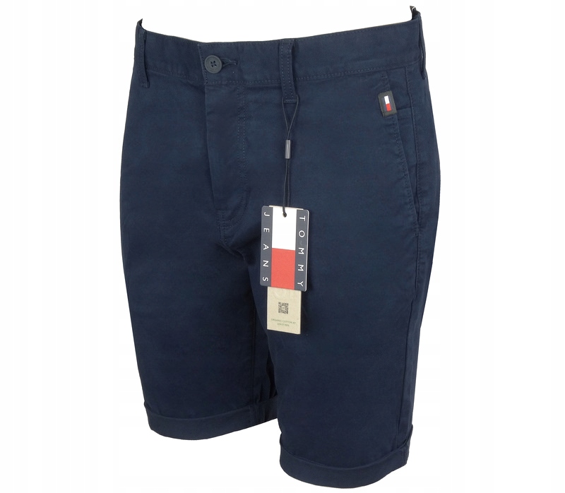 Tommy Jeans, kraťasy kraťasy, chinos, tmavě modré, 36