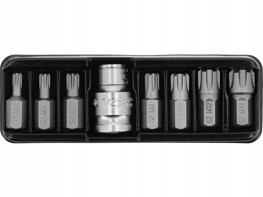 YATO ZESTAW KOŃCÓWEK WKRĘTAKOWYCH RIBE M5-M14 8CZ.YT-0418