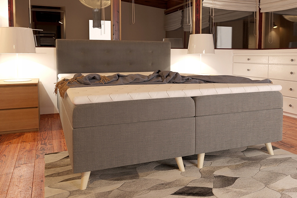 

Łóżko Kontynentalne Skandi 140 Boxspring Materac