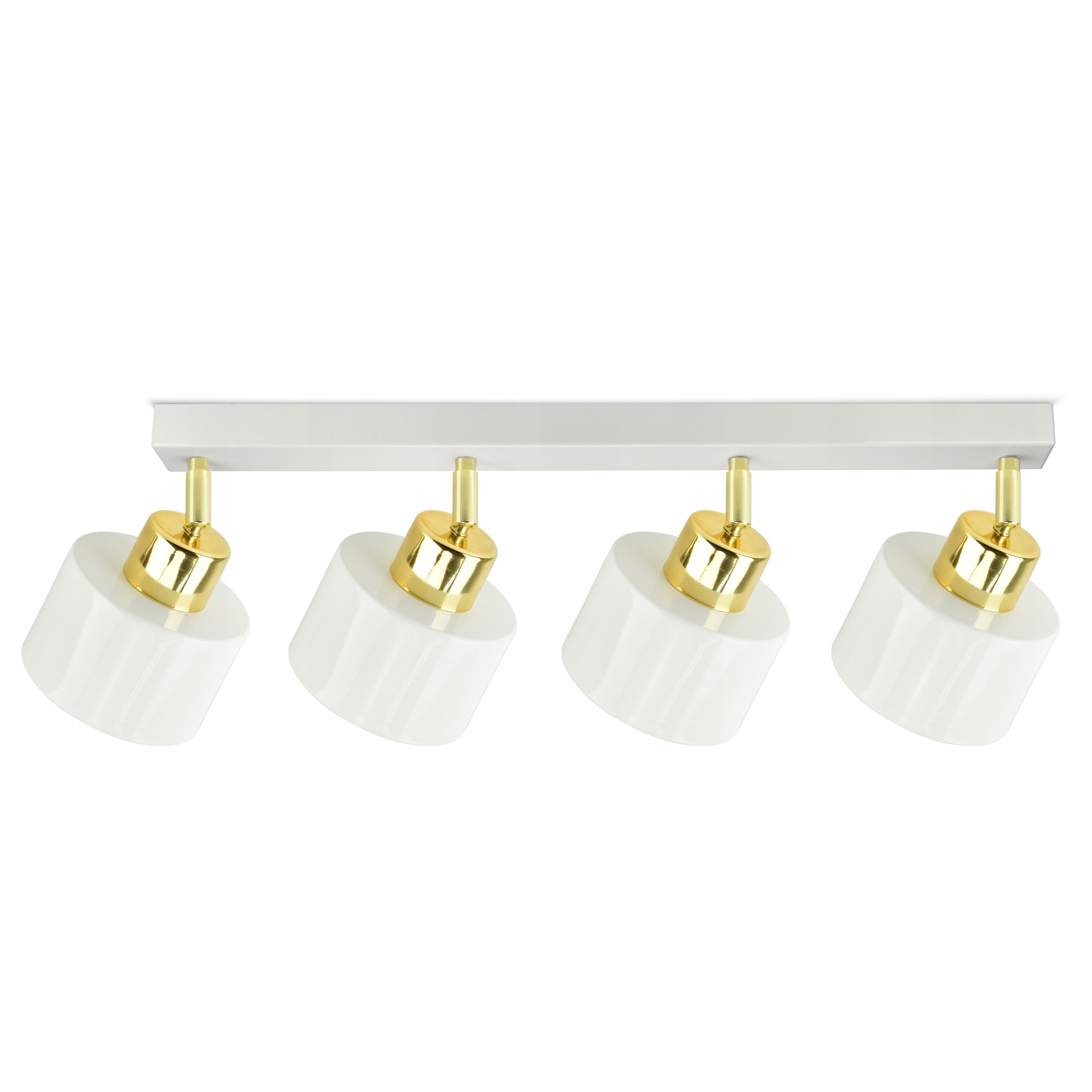 

Lampa Sufitowa Żyrandol Biała Złot Roller BG4 Led