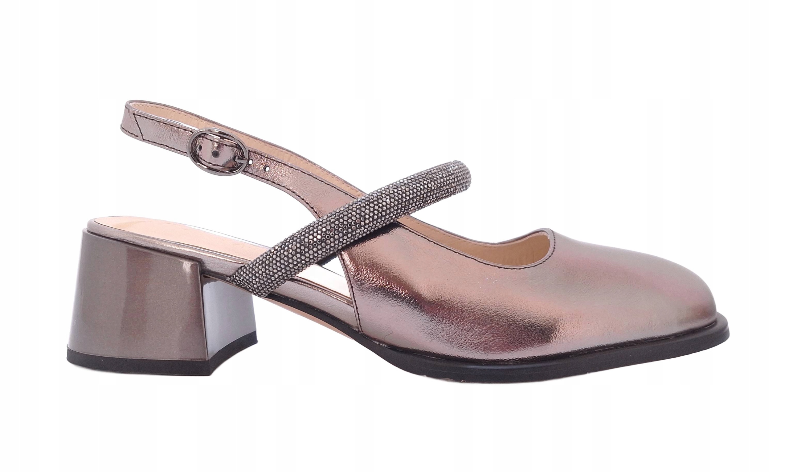 Dámské lodičky s odkrytou patou, šedé Loretta Vitale C3805, vel.