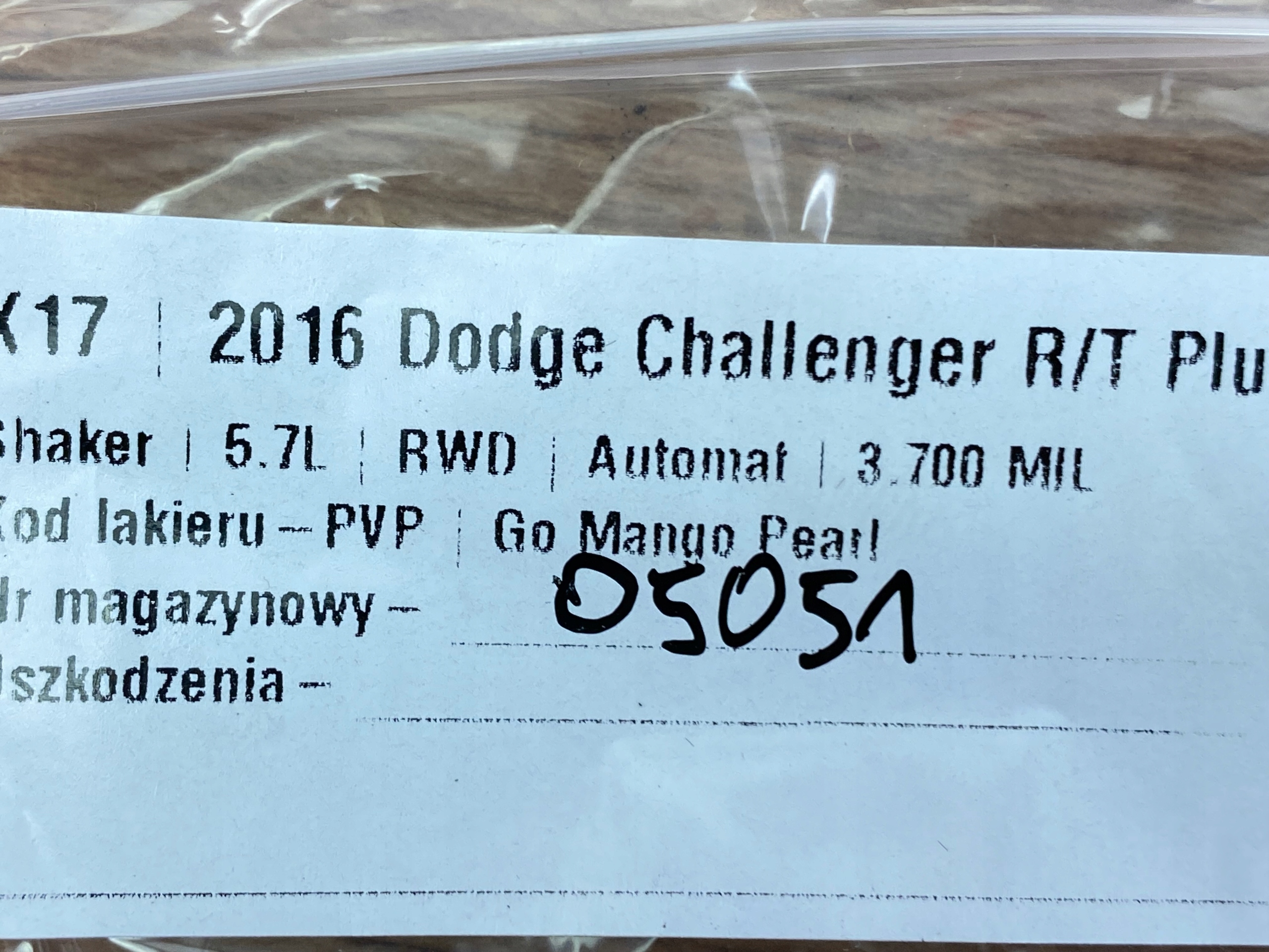 Couvre centralna Console Dodge Challenger 2015+ USA