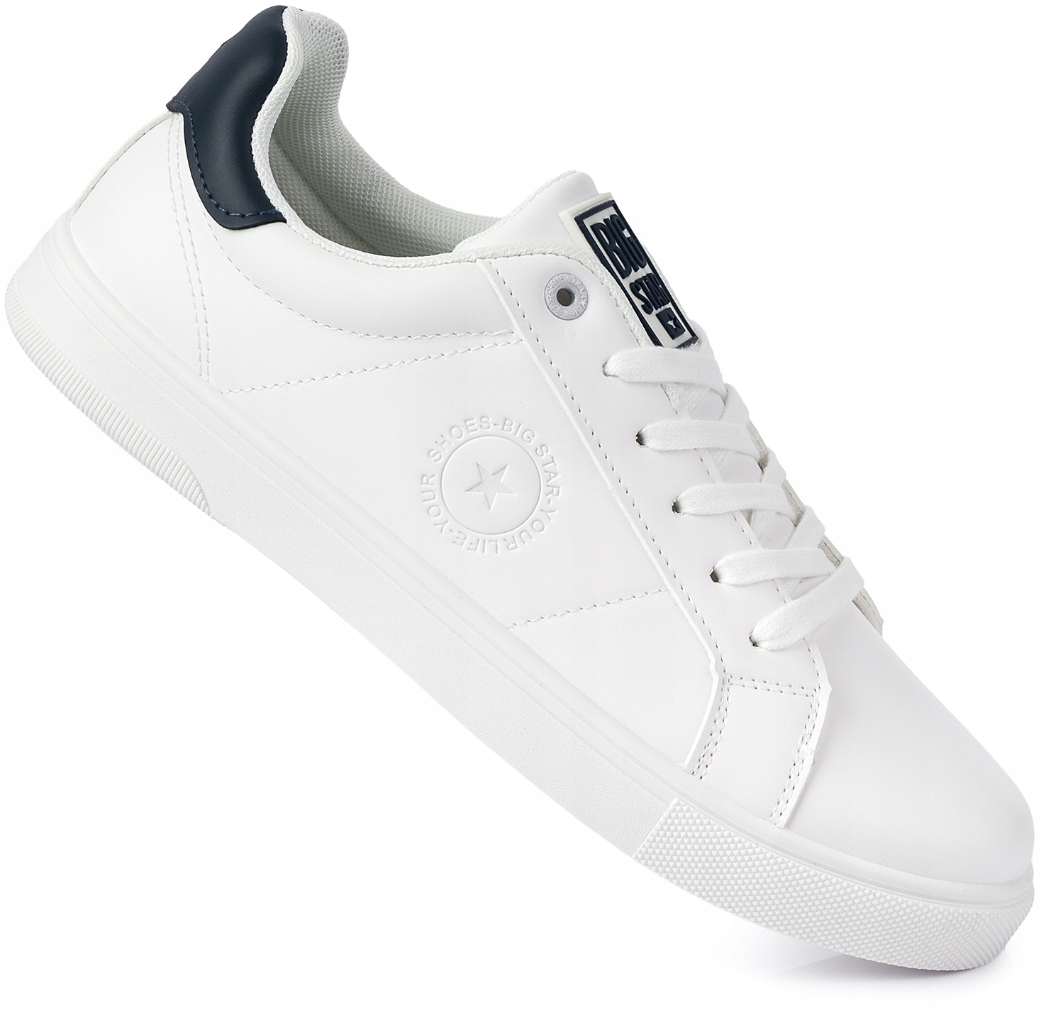 Big Star Męskie Buty Sneakersy Trampki Sportowe Ekoskóra Białe r. 40