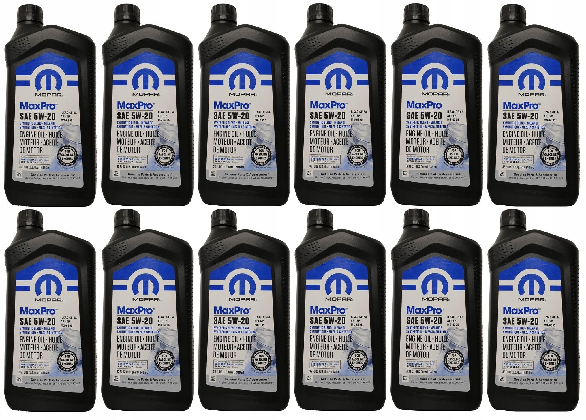 MOPAR 5W20 12L MS-6395 JEEP CHRYSLER DODGE RAM