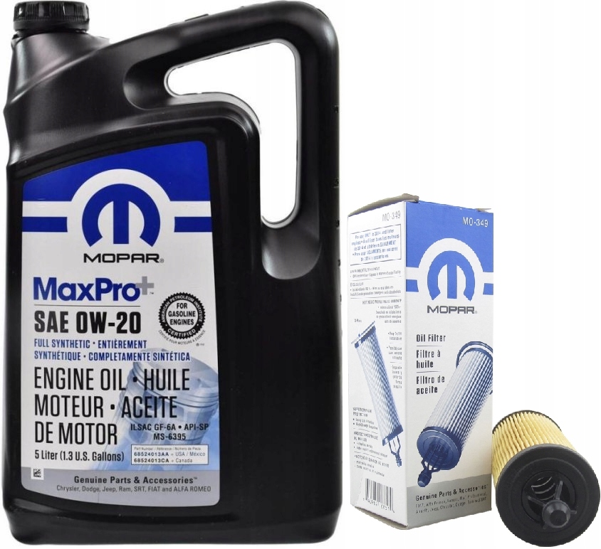 Mopar 0W20 5L Filtr Jeep Wrangler 3,6 2018-2022