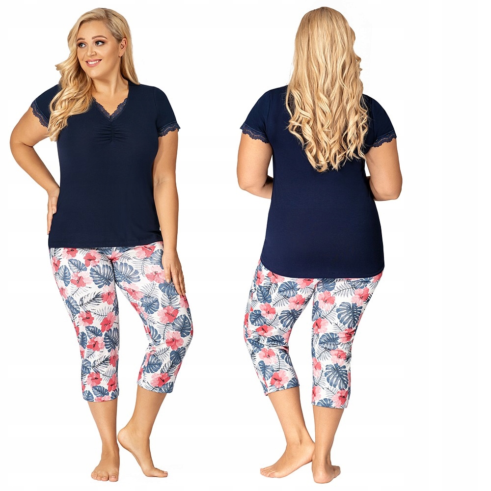 

Donna Mila Piżama Damska Wiskoza Plus Size 5XL 50
