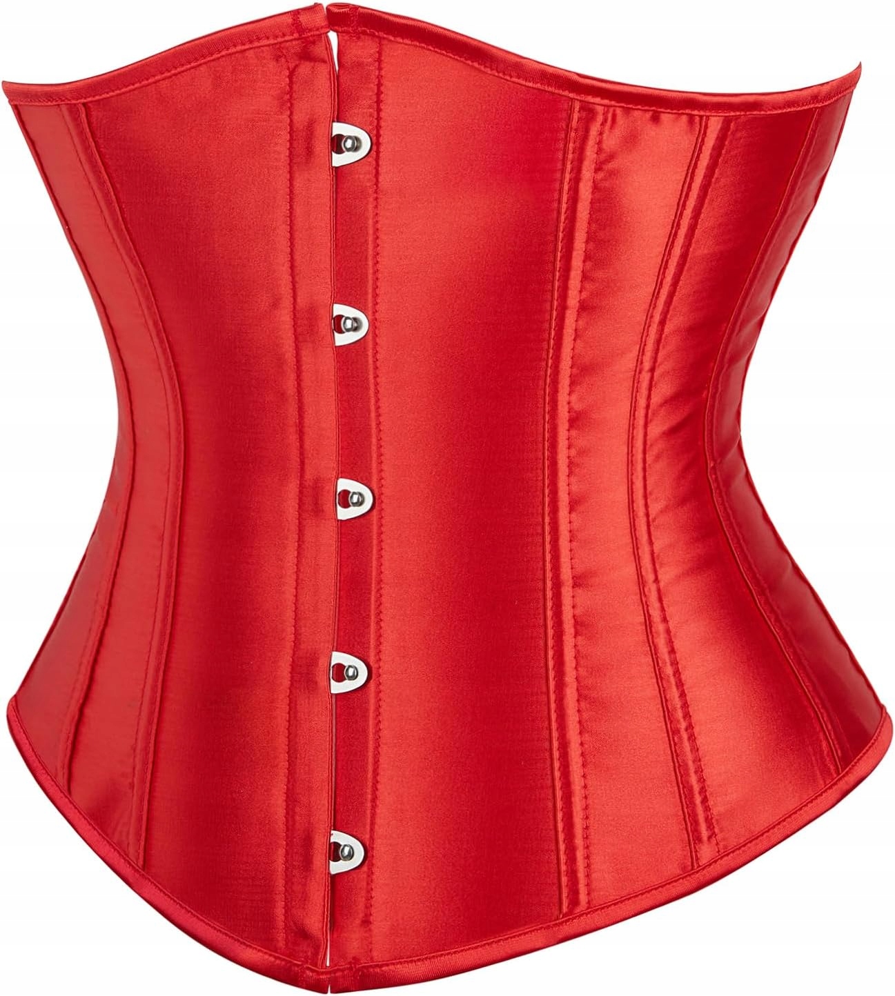 Szivyshi Zeštíhlující korzet modelující pas, saténový, vázaný, červený, M